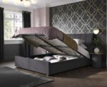 Bella Upholstered Ottoman Bed Frame grey