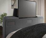 Saros Ottoman TV Bed Frame With Surround Sound v1